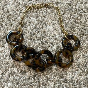 J. Crew resin tortoise shell pattern necklace